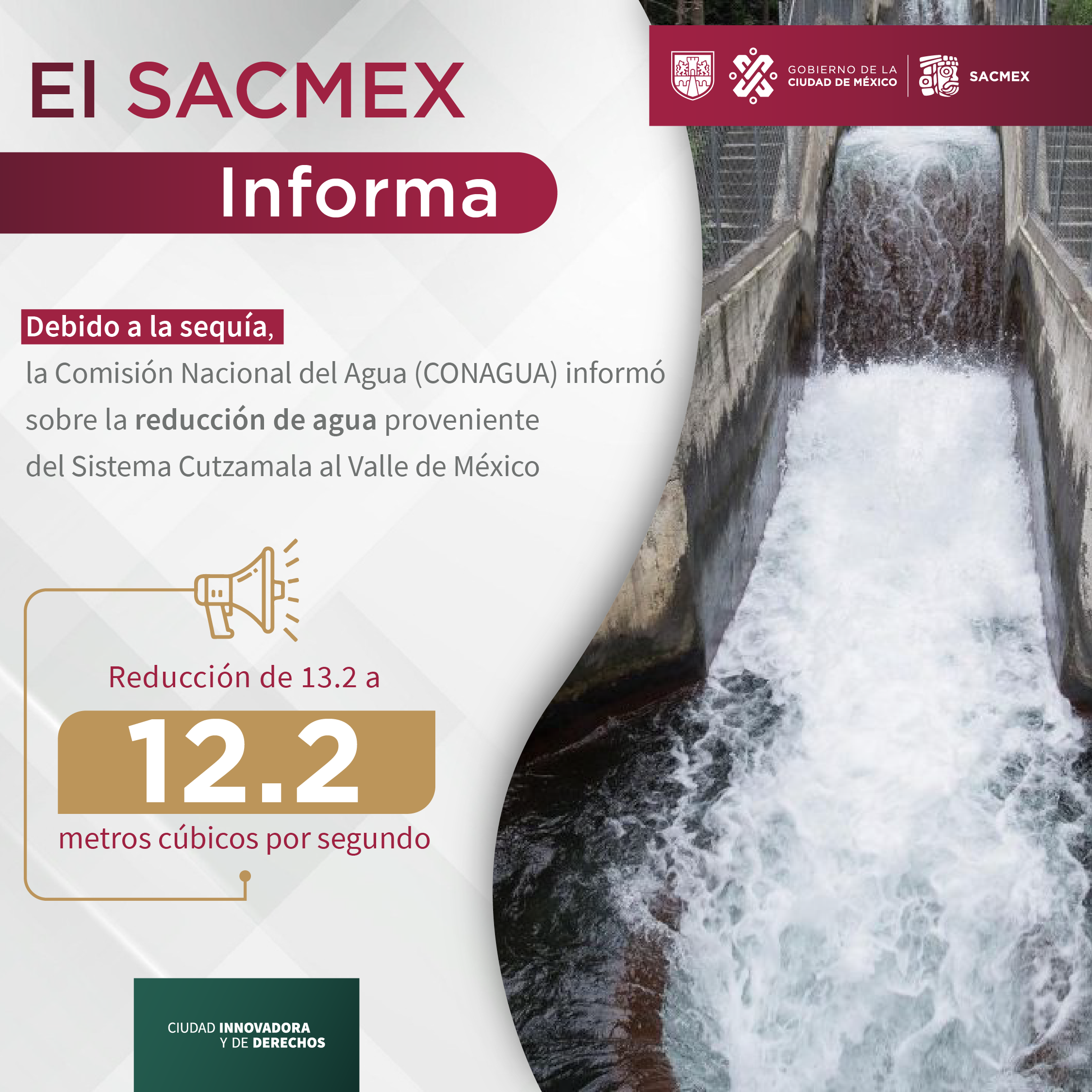 Informan Conagua Sacmex Y Caem Reducci N De M S Del Sistema